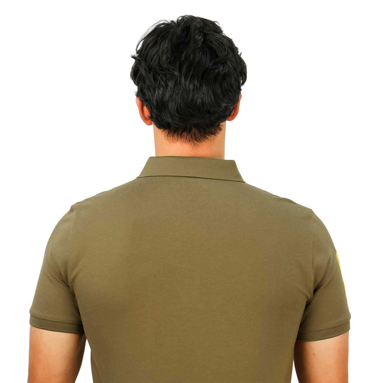 Men's Slim Fit Cotton Short Sleeve Napoleon Polo - Image 5