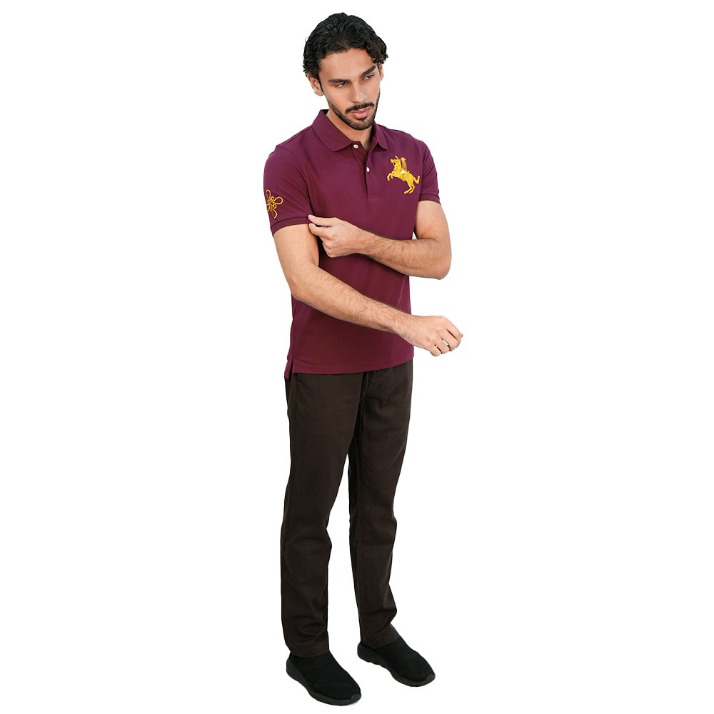 Men's Slim Pique Napoleon Embroidery Polo - Image 2