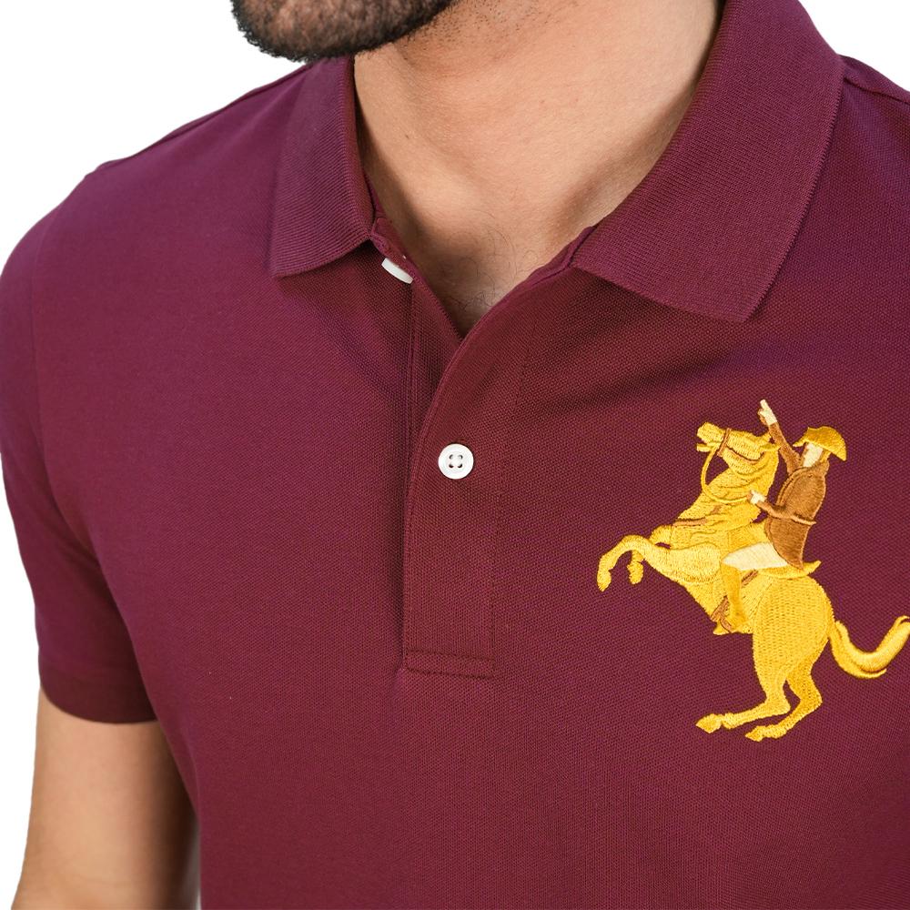 Men's Slim Pique Napoleon Embroidery Polo - Image 3