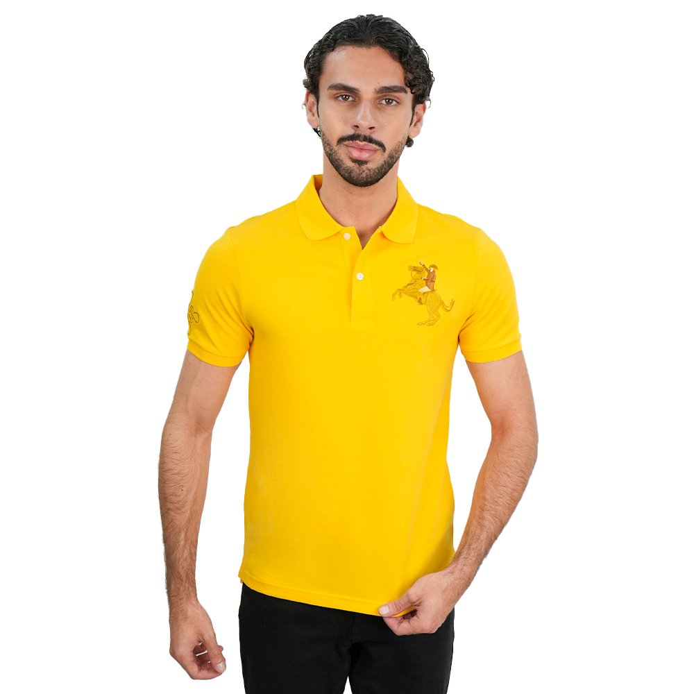 Men's Slim Pique Napoleon Embroidery Polo - Image 1