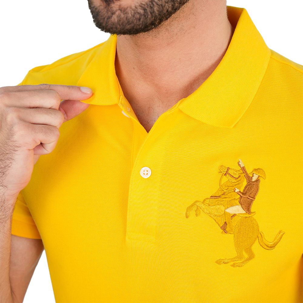 Men's Slim Pique Napoleon Embroidery Polo - Image 3