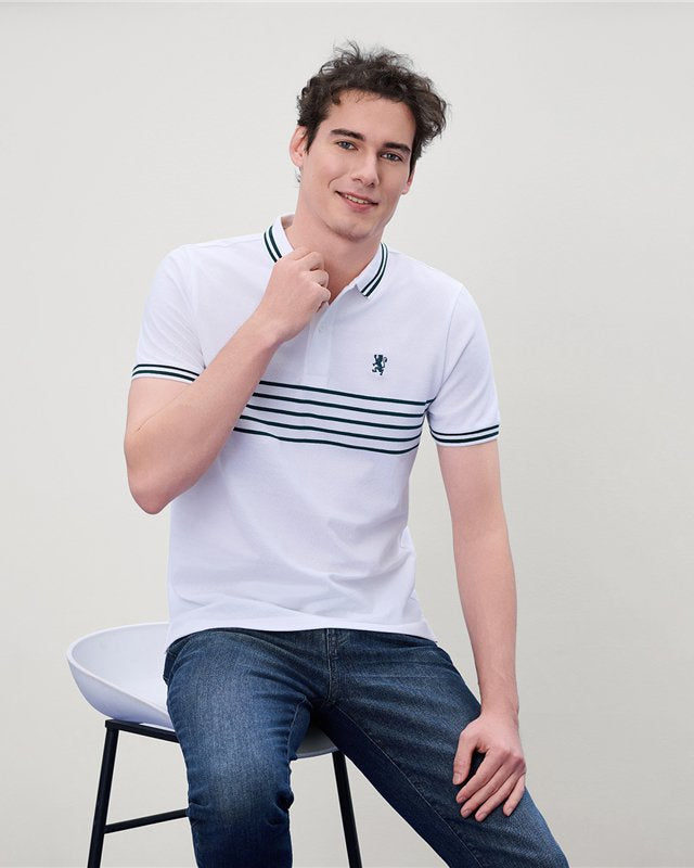 Men's Stripe Polo - Image 3