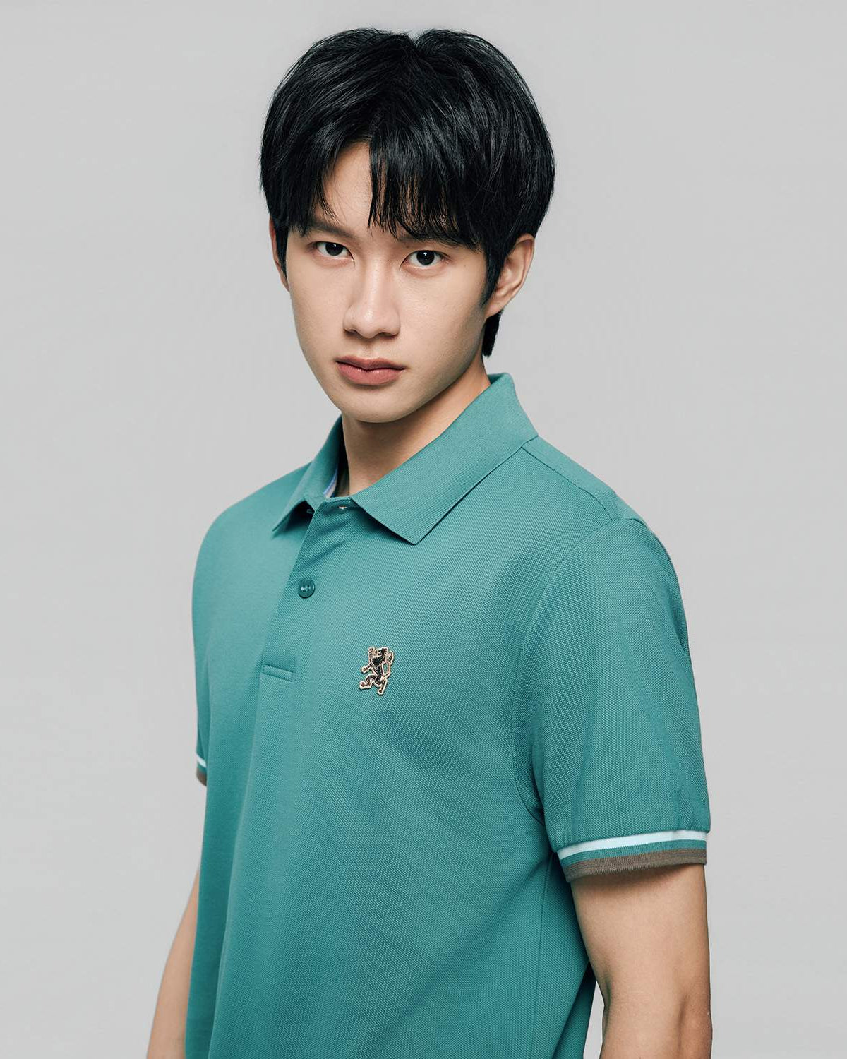 Men's Slim Fit Embroidery Solid Polo - Image 5