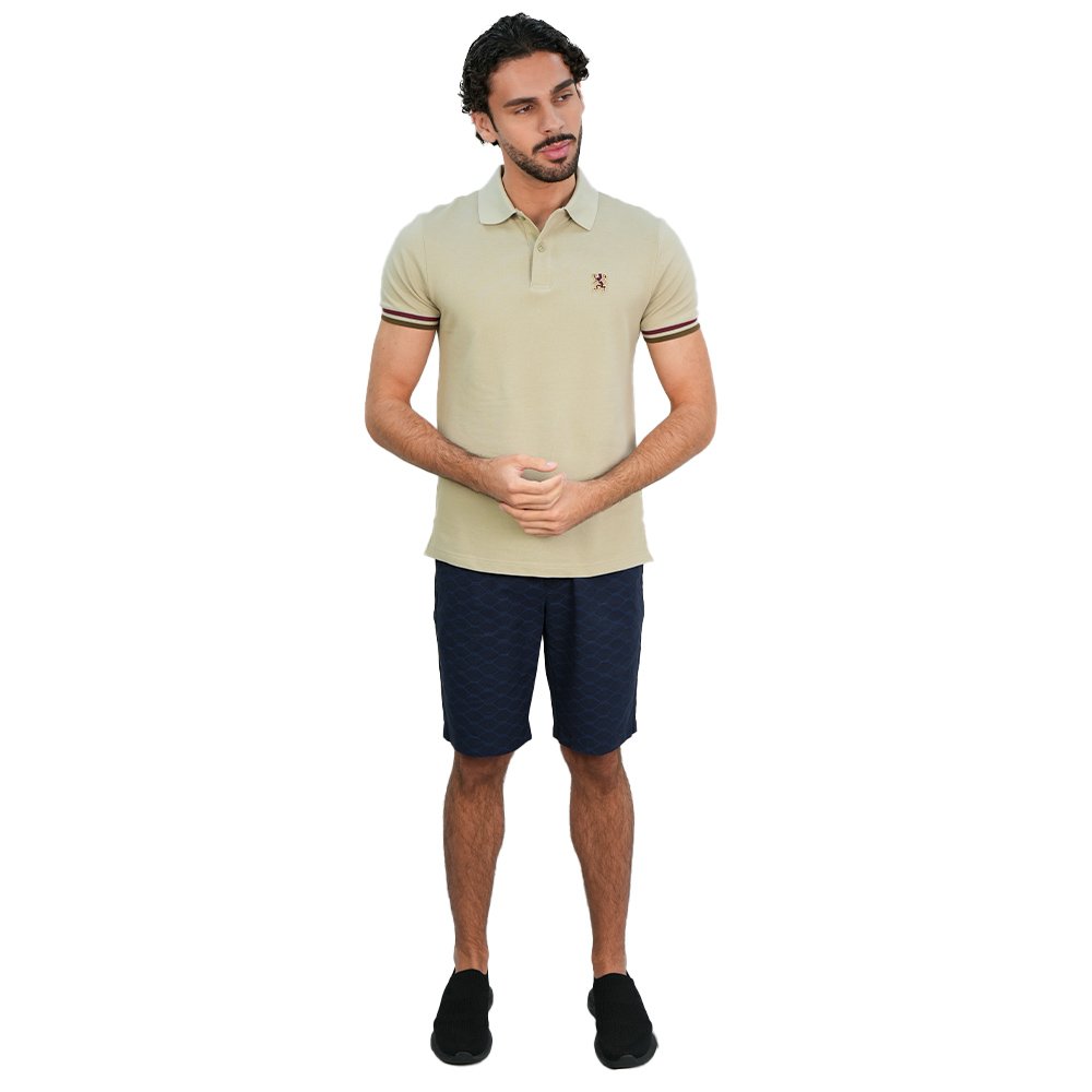 Men's Slim Fit Embroidery Solid Polo - Image 2