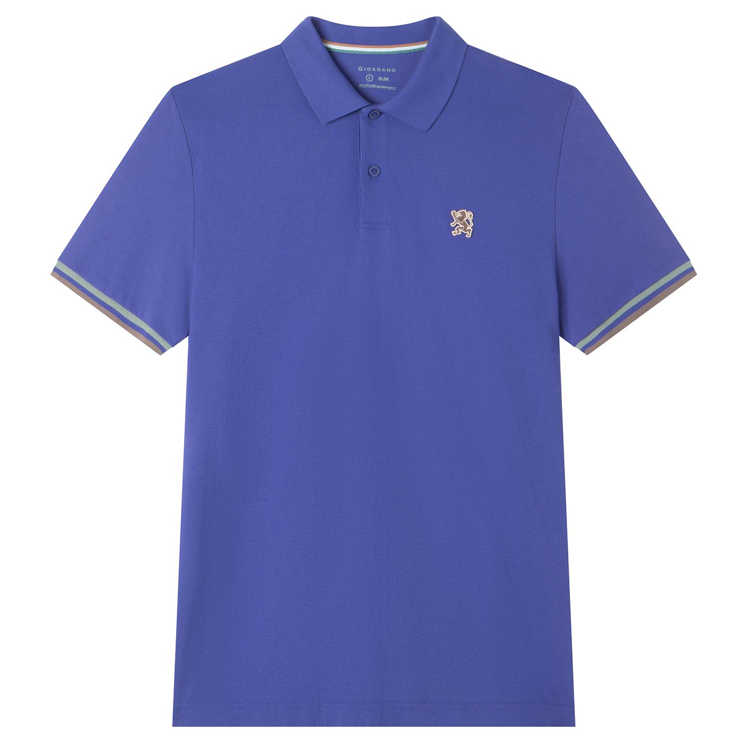 Men's Slim Fit Embroidery Solid Polo - Image 6