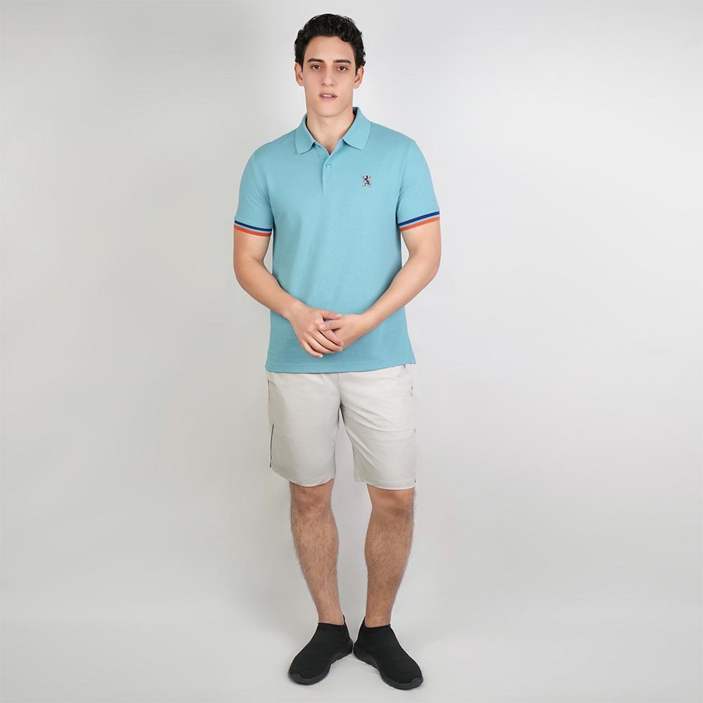 Men's Slim Fit Embroidery Solid Polo - Image 2