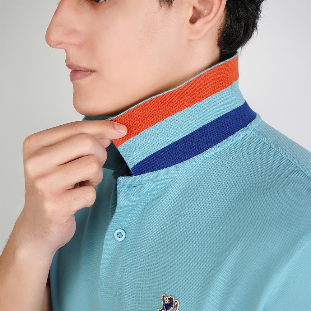 Men's Slim Fit Embroidery Solid Polo - Image 3
