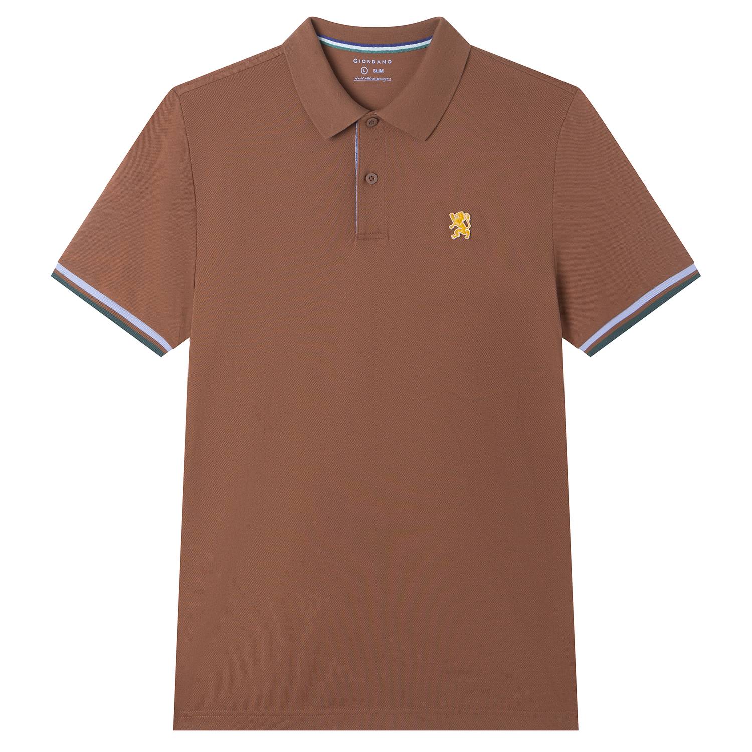 Men's Slim Fit Embroidered Solid Polo - Image 5