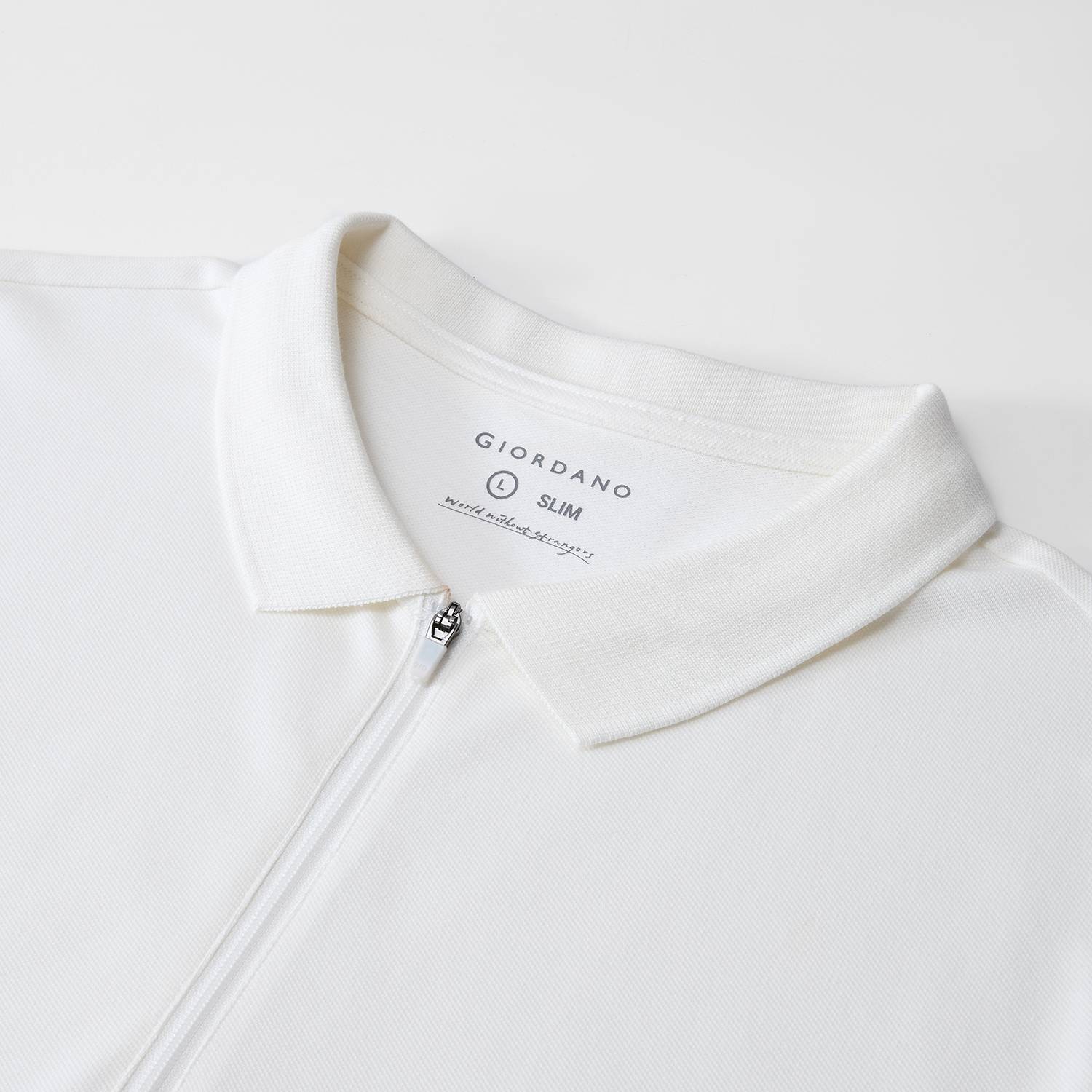 Men's Knit Collar Short Sleeve Slim Fit Zipper Polo - Image 10