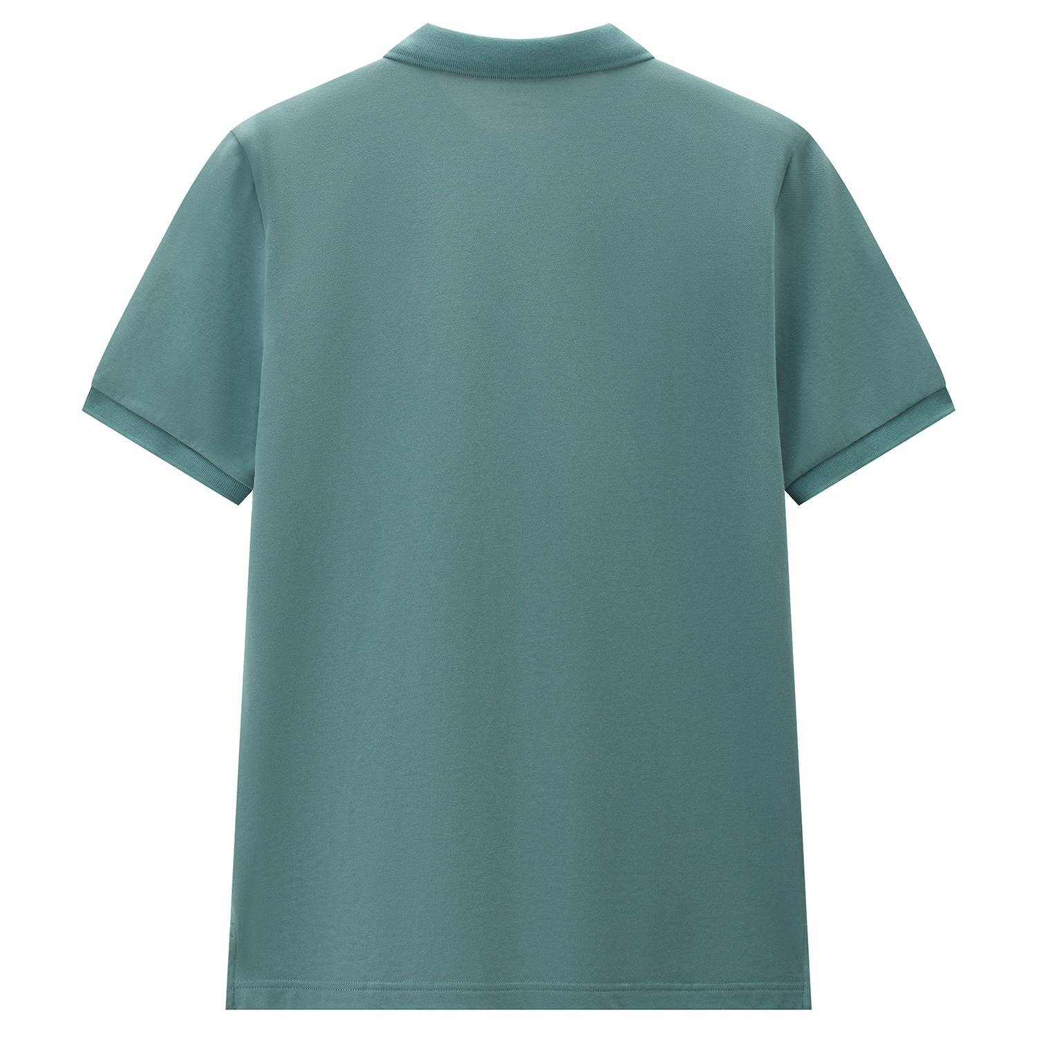 Men's Knit Collar Short Sleeve Slim Fit Zipper Polo - Image 7