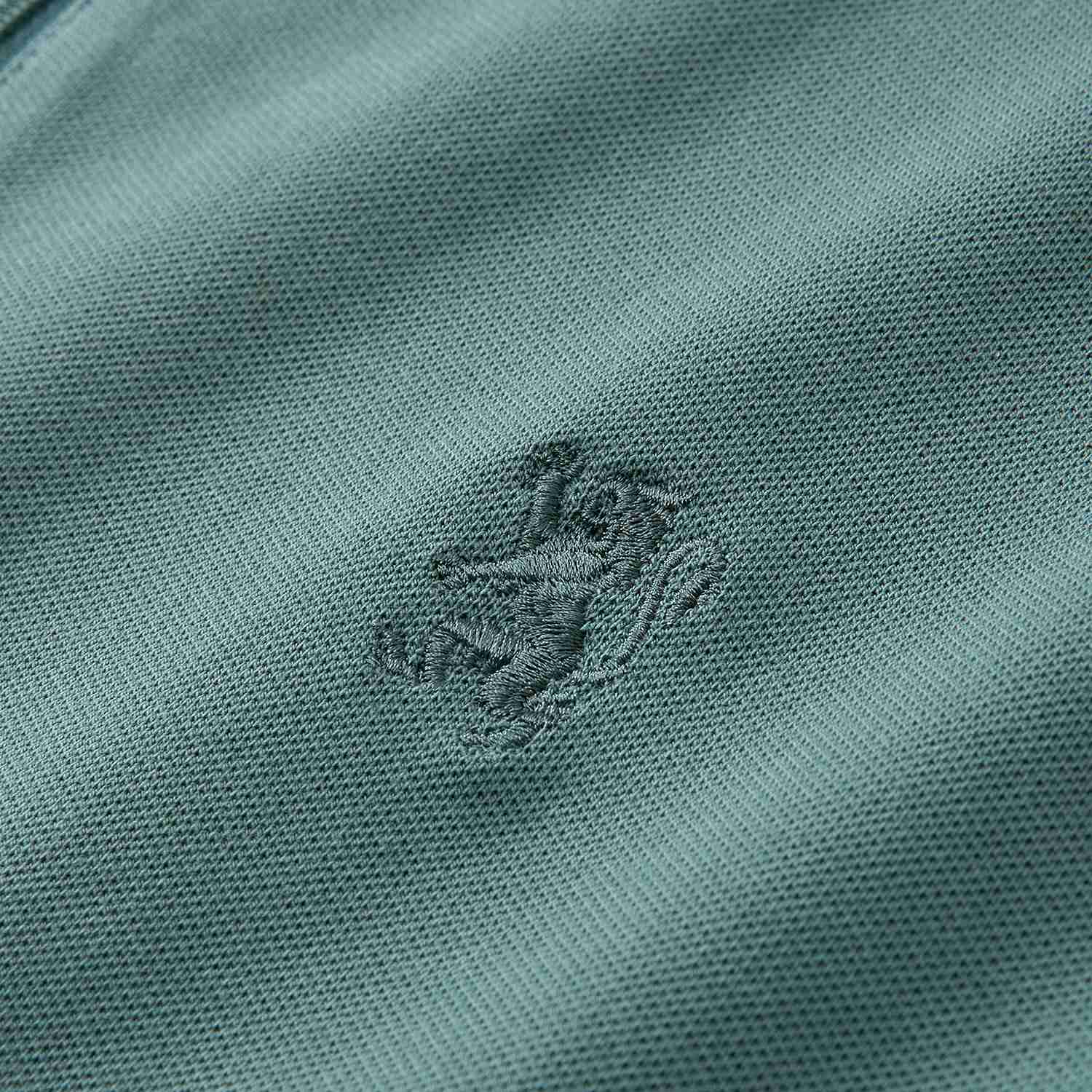 Men's Knit Collar Short Sleeve Slim Fit Zipper Polo - Image 9