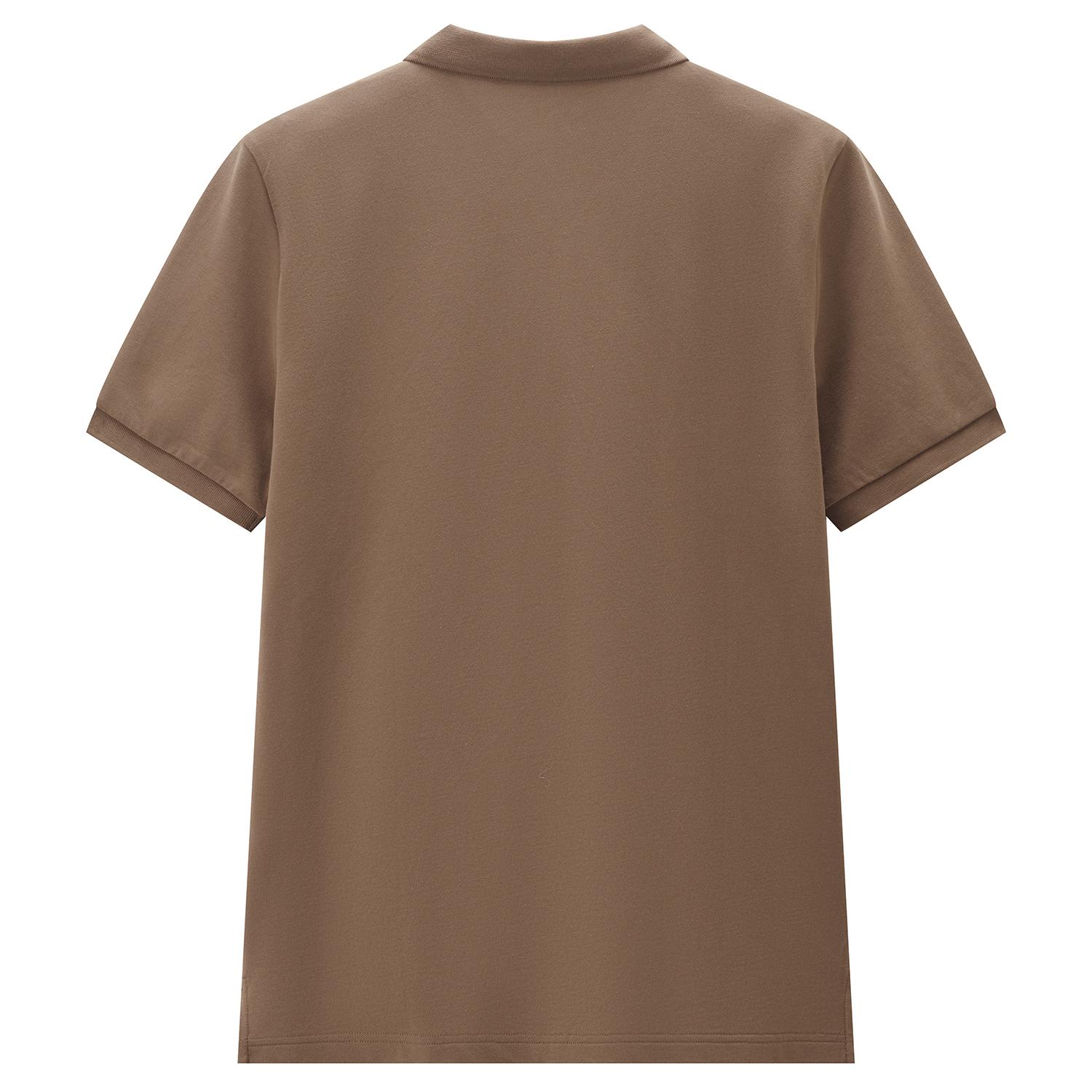 Men's Knit Collar Short Sleeve Slim Fit Zipper Polo - Image 7