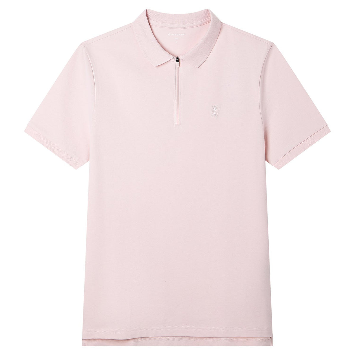 Men's Knit Collar Short Sleeve Slim Fit Zipper Polo - Image 6
