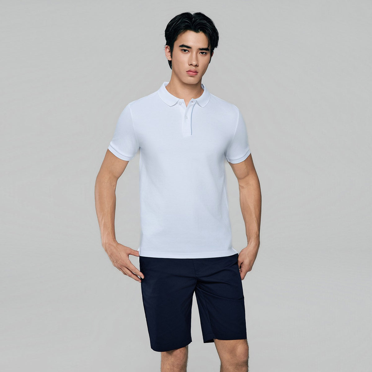 Men's Slim Fit Cool Touch Solid Polo Shirt - Image 2