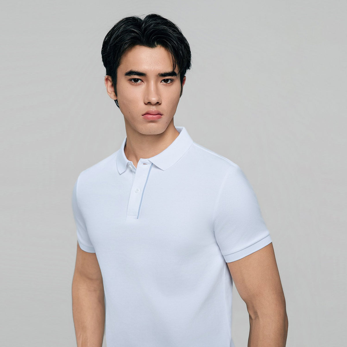 Men's Slim Fit Cool Touch Solid Polo Shirt - Image 5