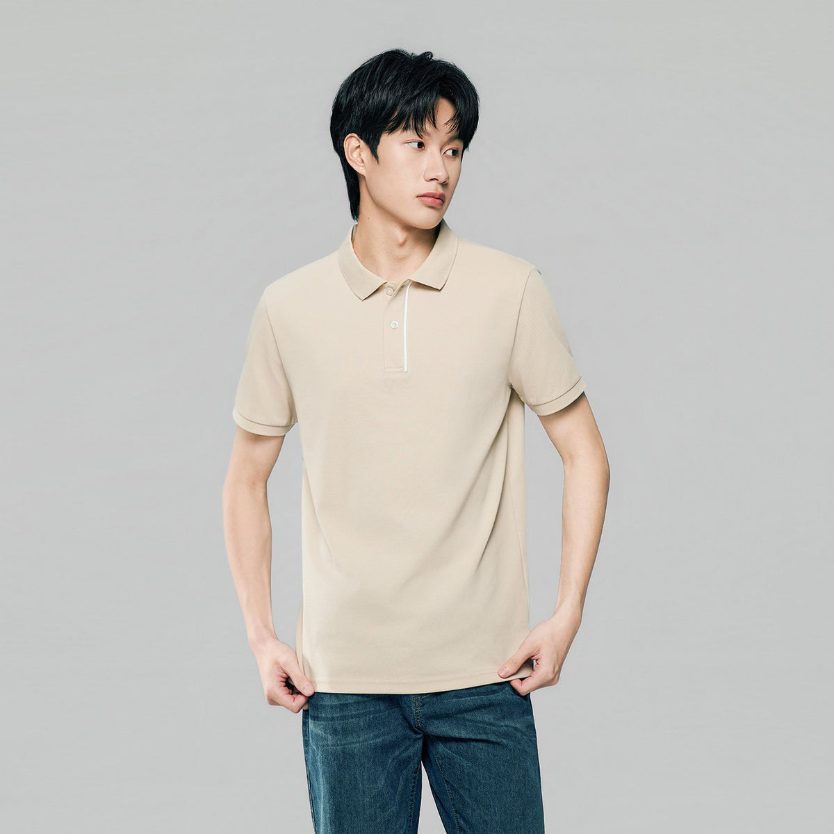 Men's Slim Fit Cool Touch Solid Polo Shirt - Image 3