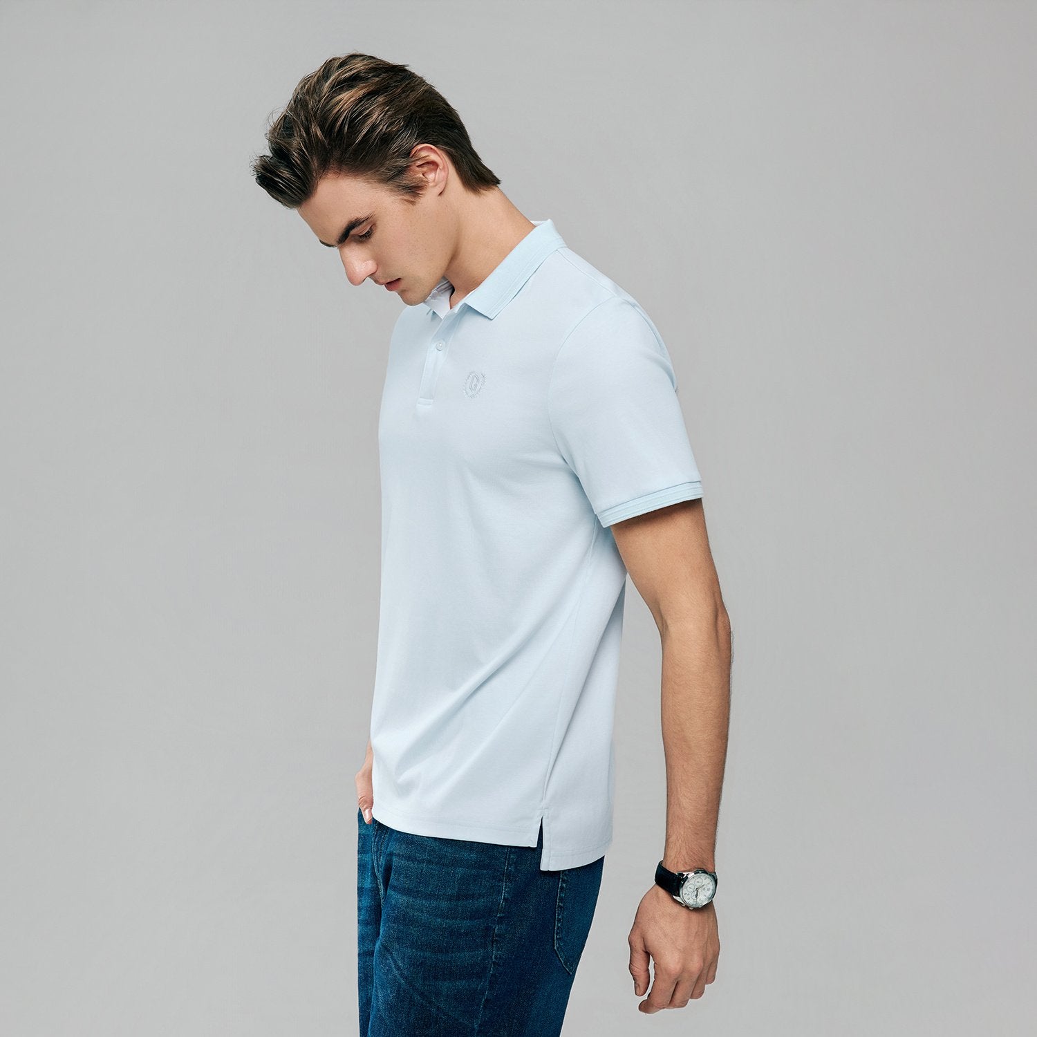Mens's Liquid Touch Slim Fit Polo - Image 4