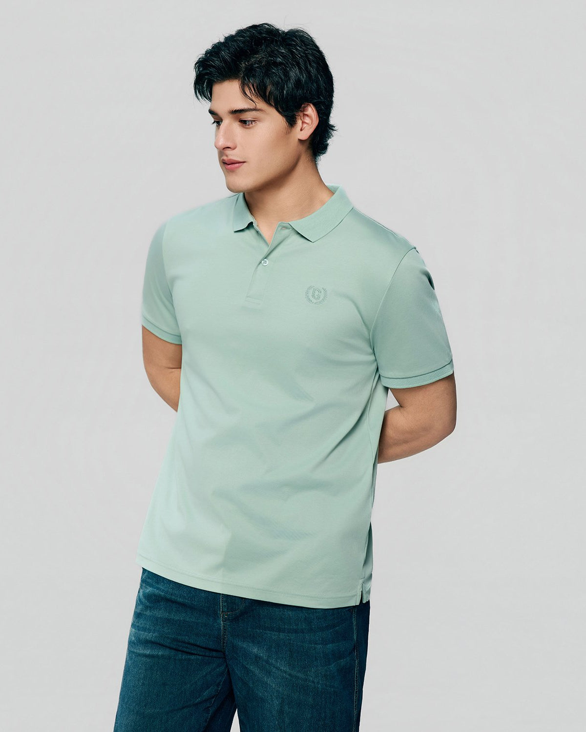 Men's Slim Fit Liquid Touch Cotton Interlock Polo - Image 4