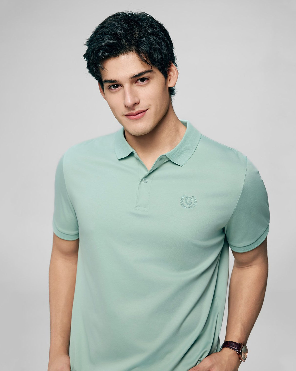 Men's Slim Fit Liquid Touch Cotton Interlock Polo - Image 5