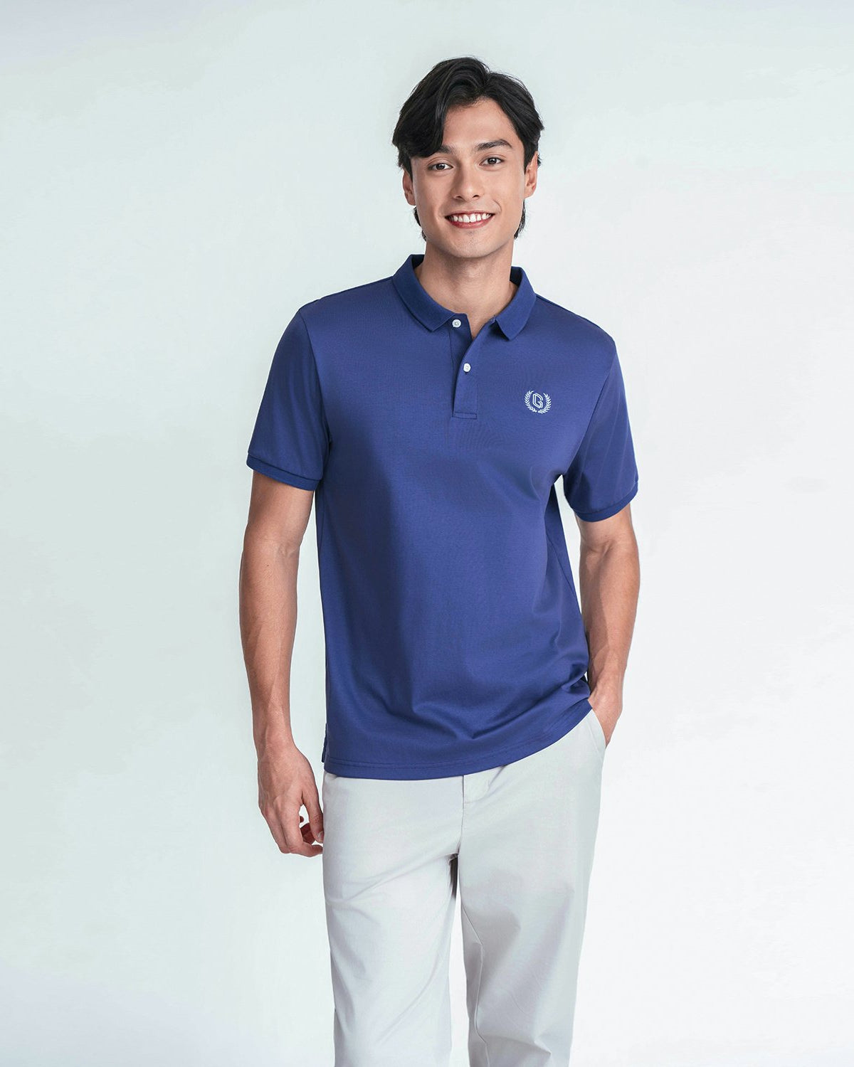 Men's Slim Fit Liquid Touch Cotton Interlock Polo - Image 3