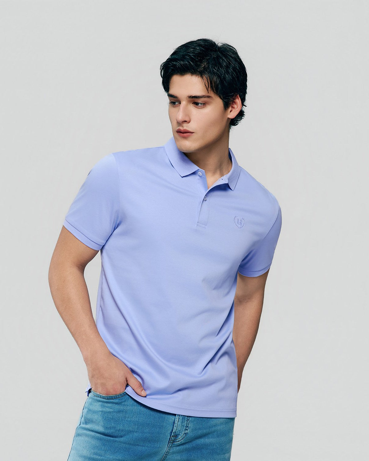 Men's Slim Fit Liquid Touch Cotton Interlock Polo - Image 2