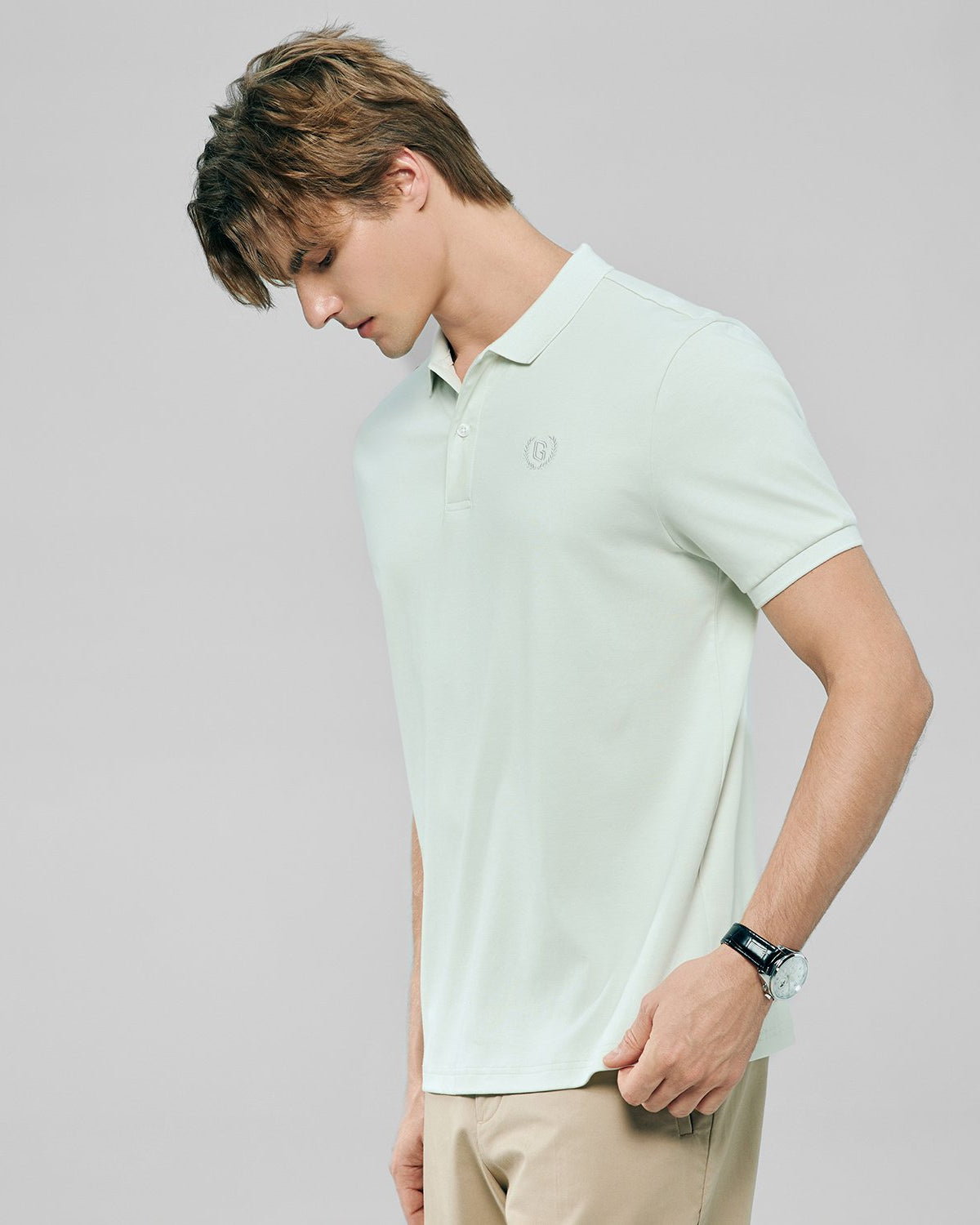 Men's Slim Fit Liquid Touch Cotton Interlock Polo - Image 4