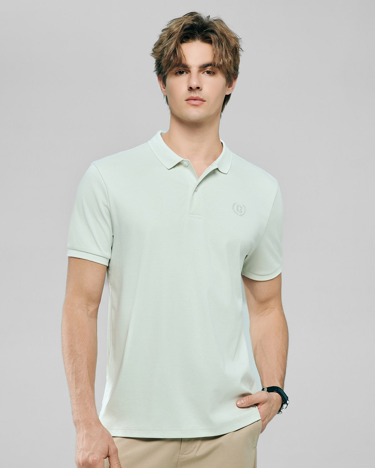 Men's Slim Fit Liquid Touch Cotton Interlock Polo - Image 5