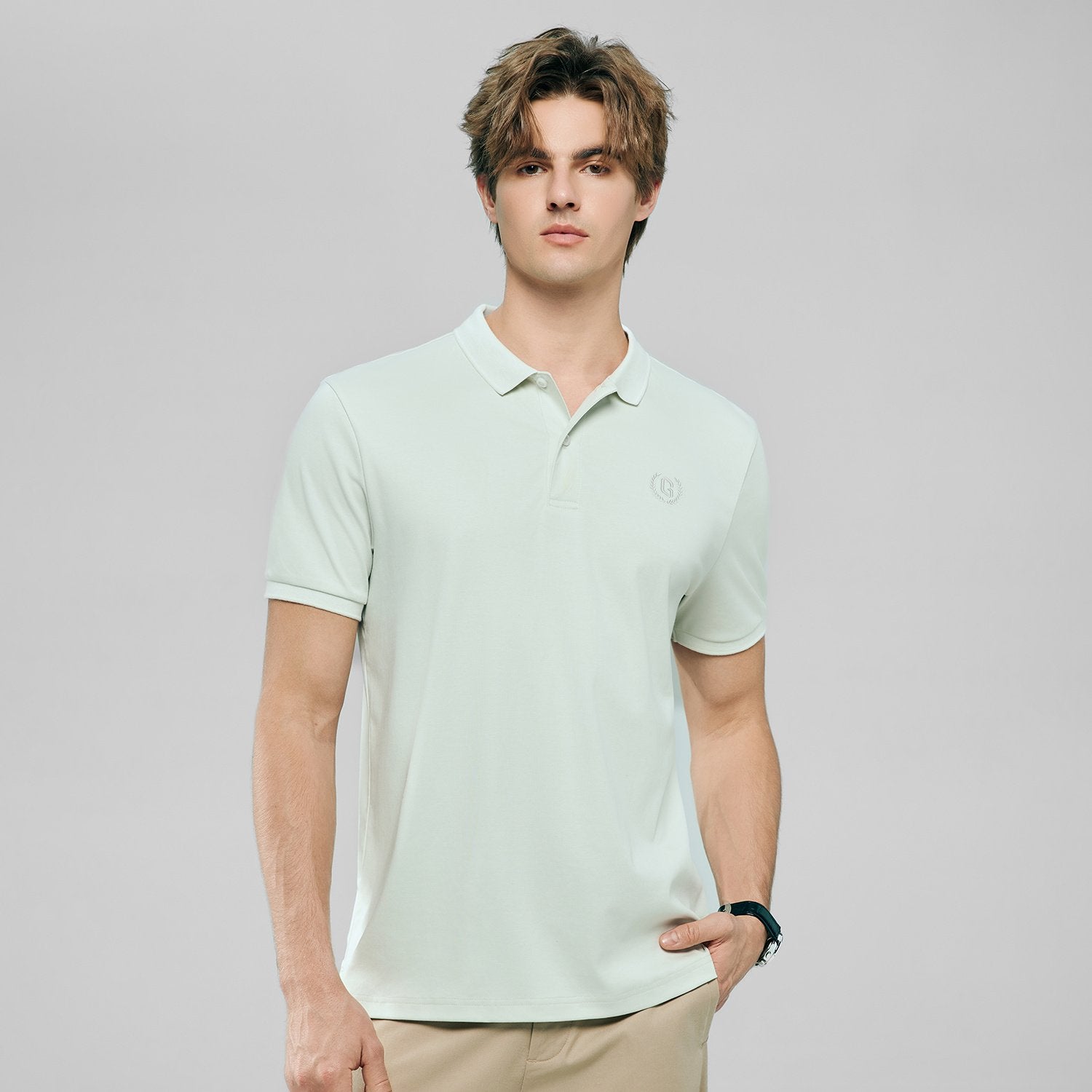 Men's Slim Fit Liquid Touch Cotton Interlock Polo - Image 5
