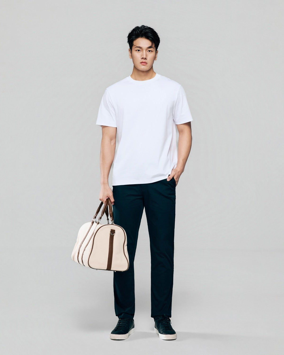 Men Regular Luxe Touch Cotton Crew Tee - Image 1