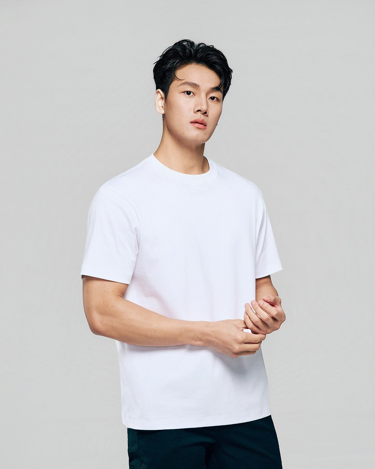Men Regular Luxe Touch Cotton Crew Tee - Image 2