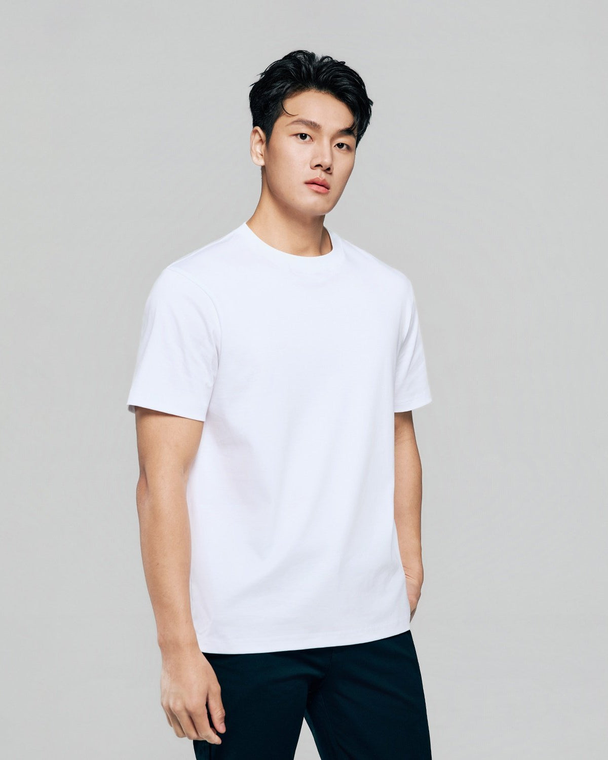 Men Regular Luxe Touch Cotton Crew Tee - Image 3