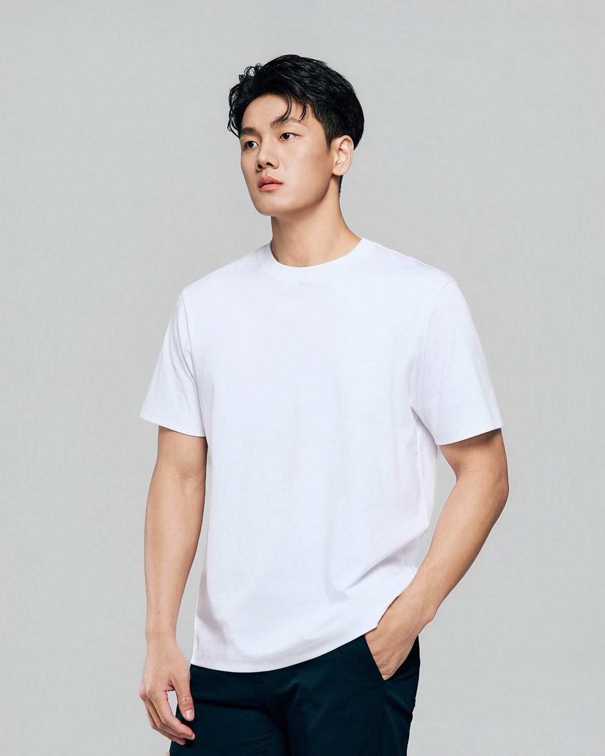 Men Regular Luxe Touch Cotton Crew Tee - Image 4