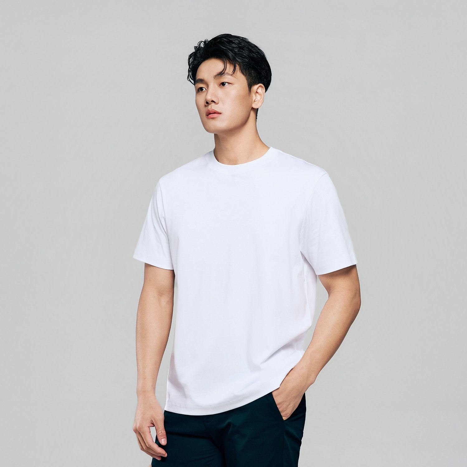 Men Regular Luxe Touch Cotton Crew Tee - Image 4