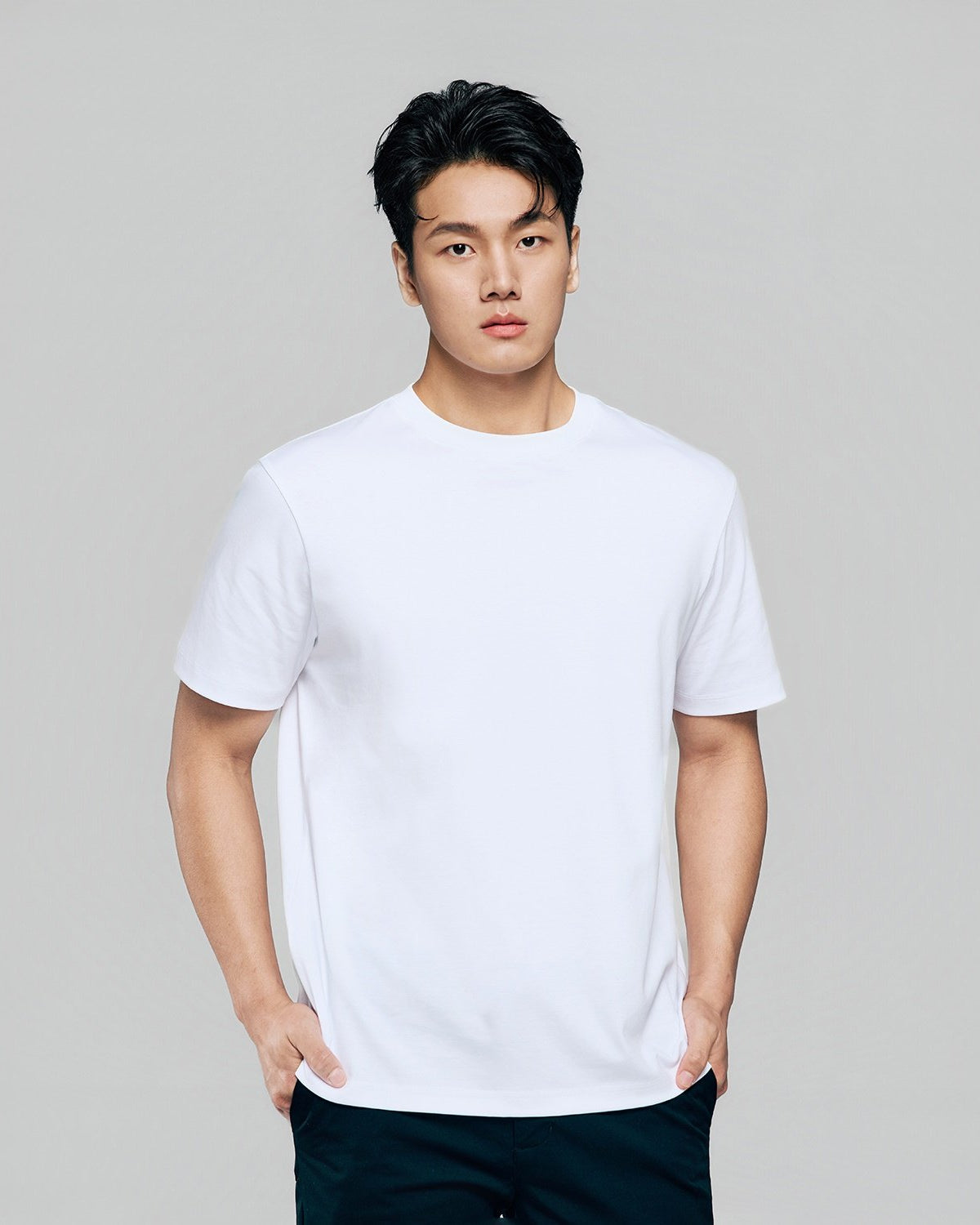 Men Regular Luxe Touch Cotton Crew Tee - Image 5