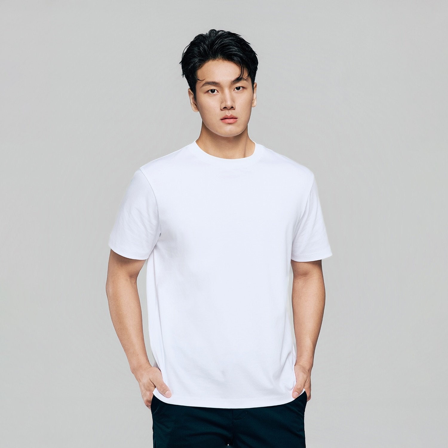 Men Regular Luxe Touch Cotton Crew Tee - Image 5