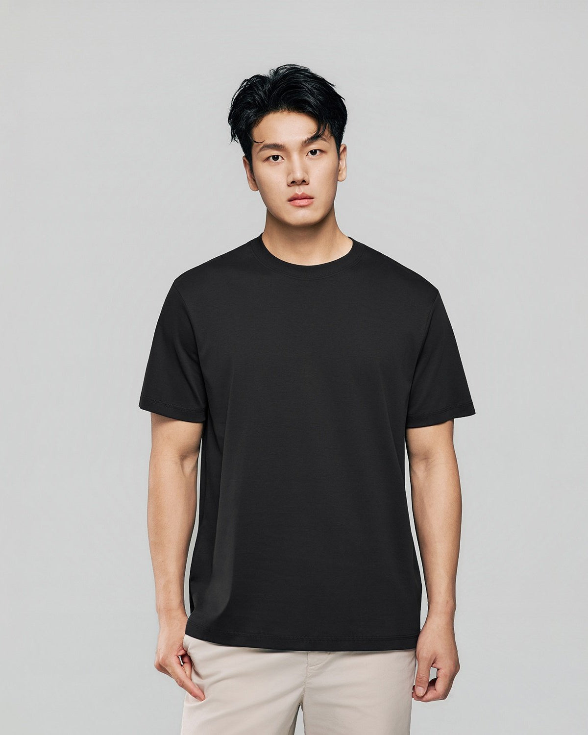 Men Regular Luxe Touch Cotton Crew Tee - Image 2