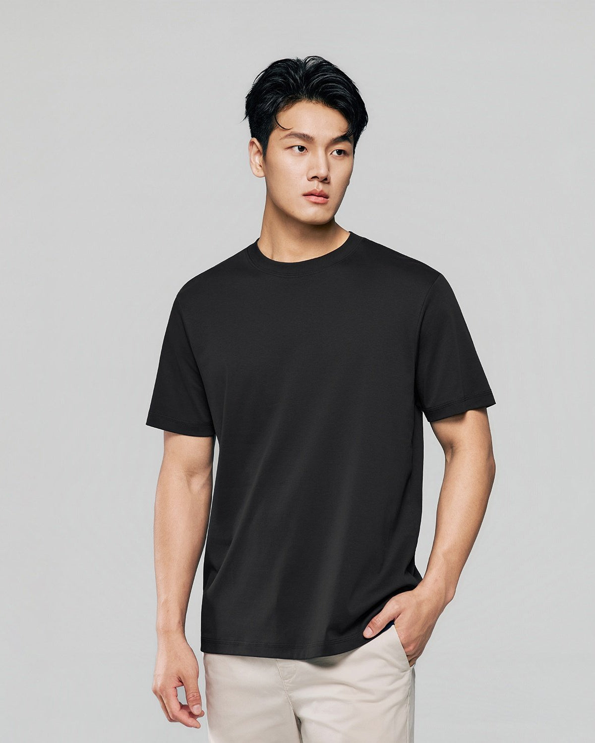 Men Regular Luxe Touch Cotton Crew Tee - Image 3