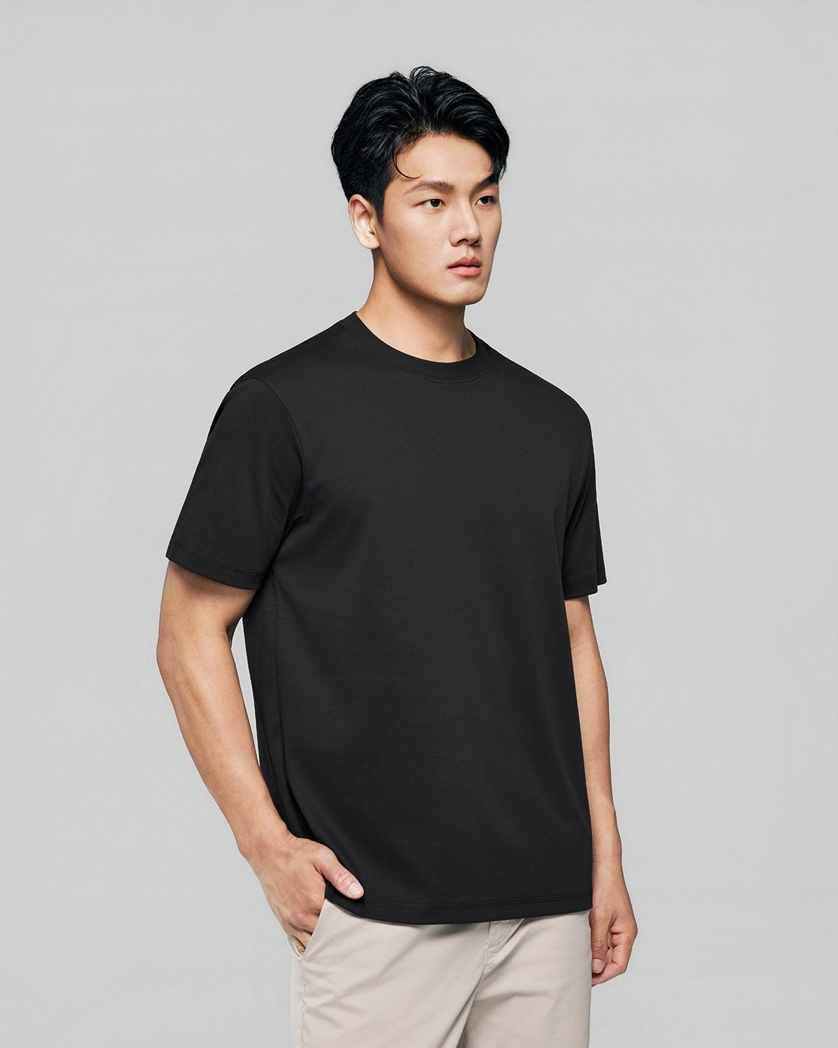 Men Regular Luxe Touch Cotton Crew Tee - Image 5