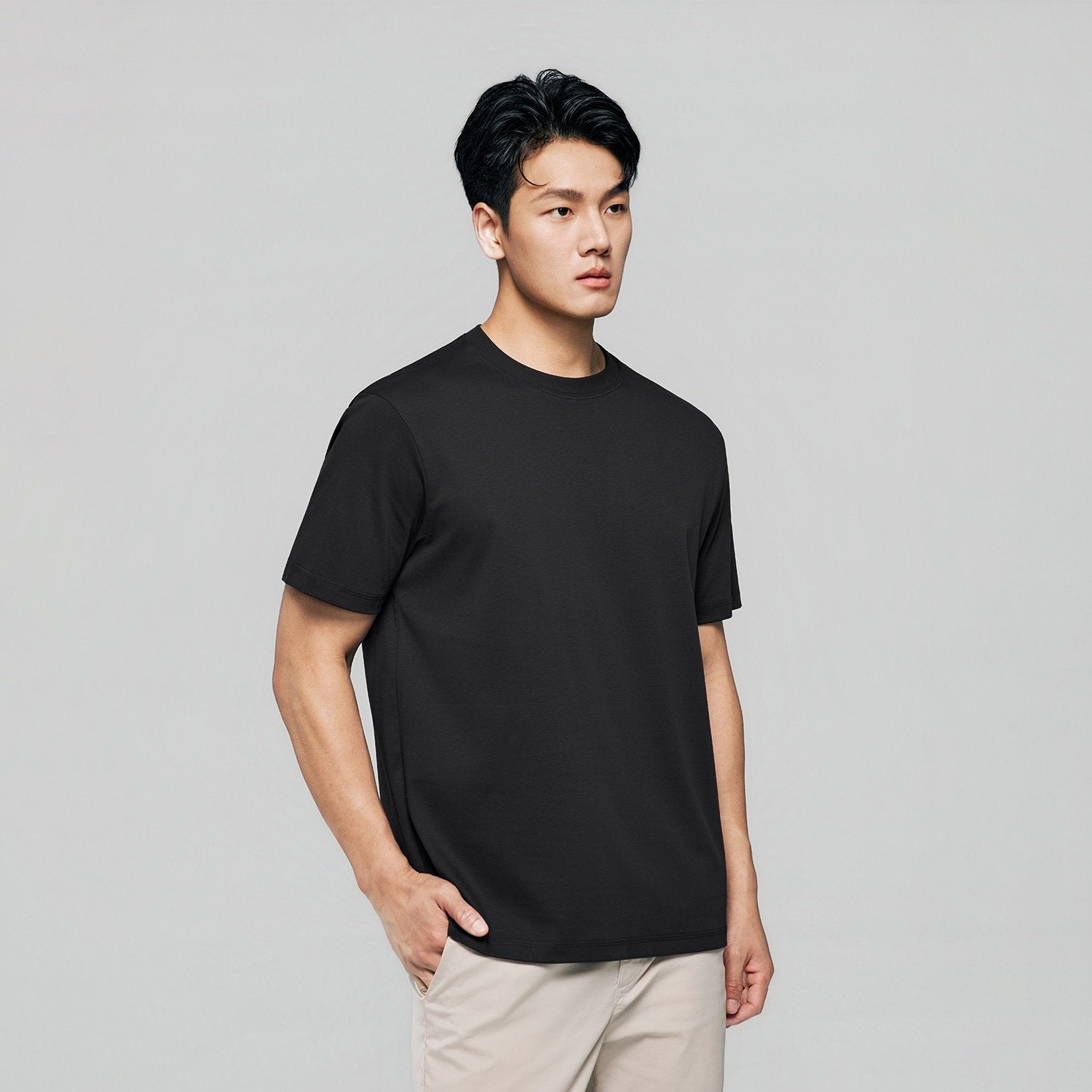 Men Regular Luxe Touch Cotton Crew Tee - Image 5