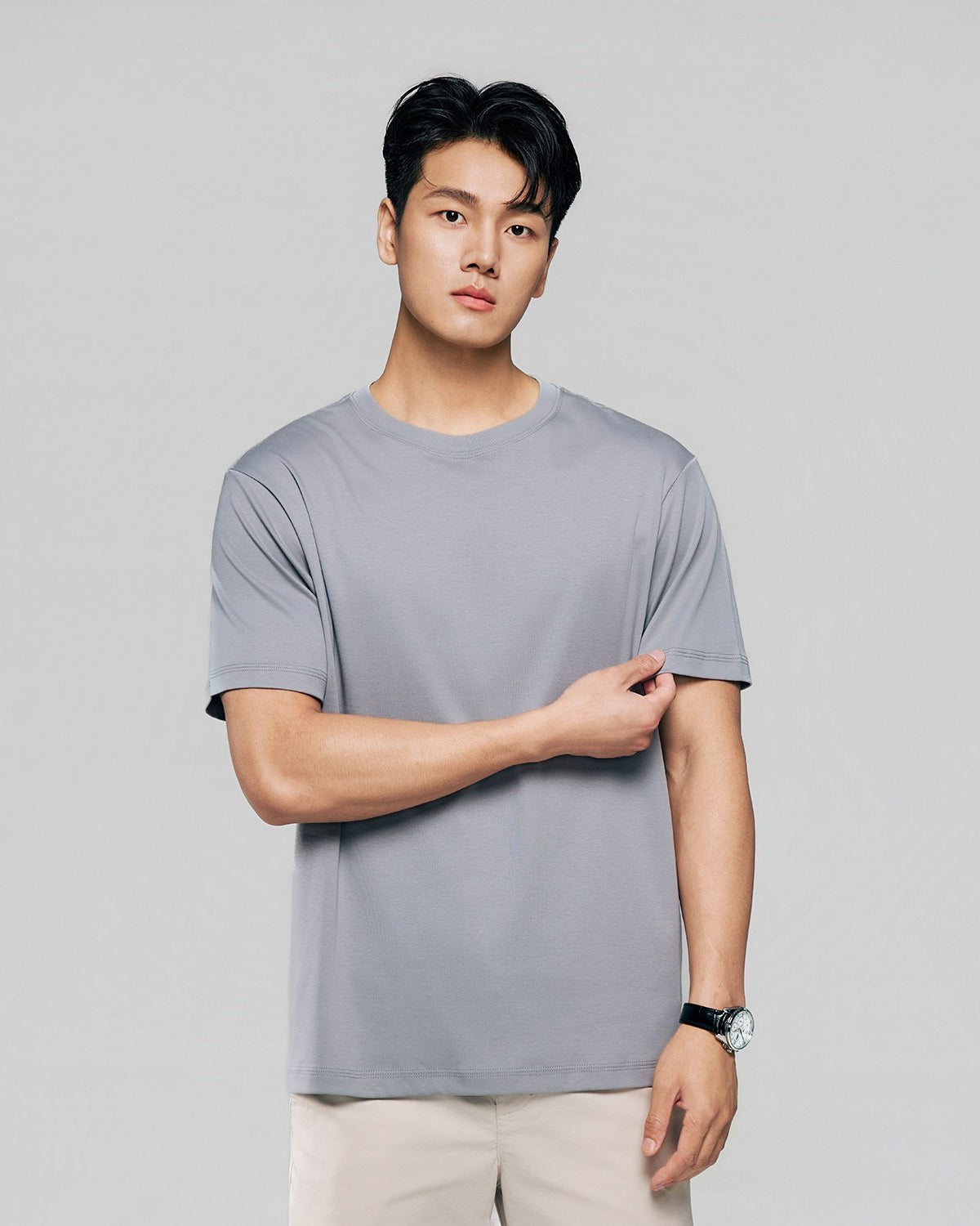 Men Regular Luxe Touch Cotton Crew Tee - Image 4