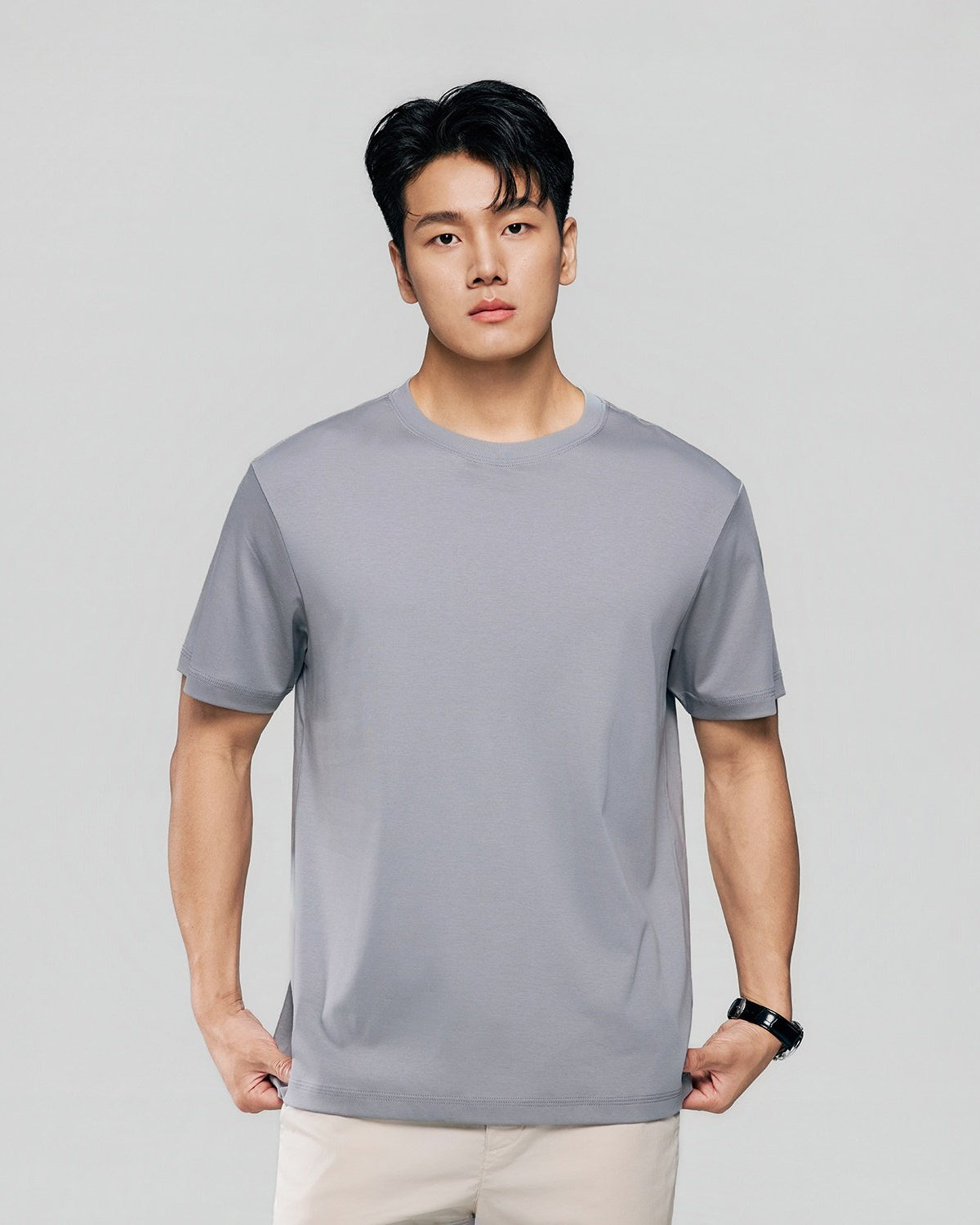 Men Regular Luxe Touch Cotton Crew Tee - Image 5
