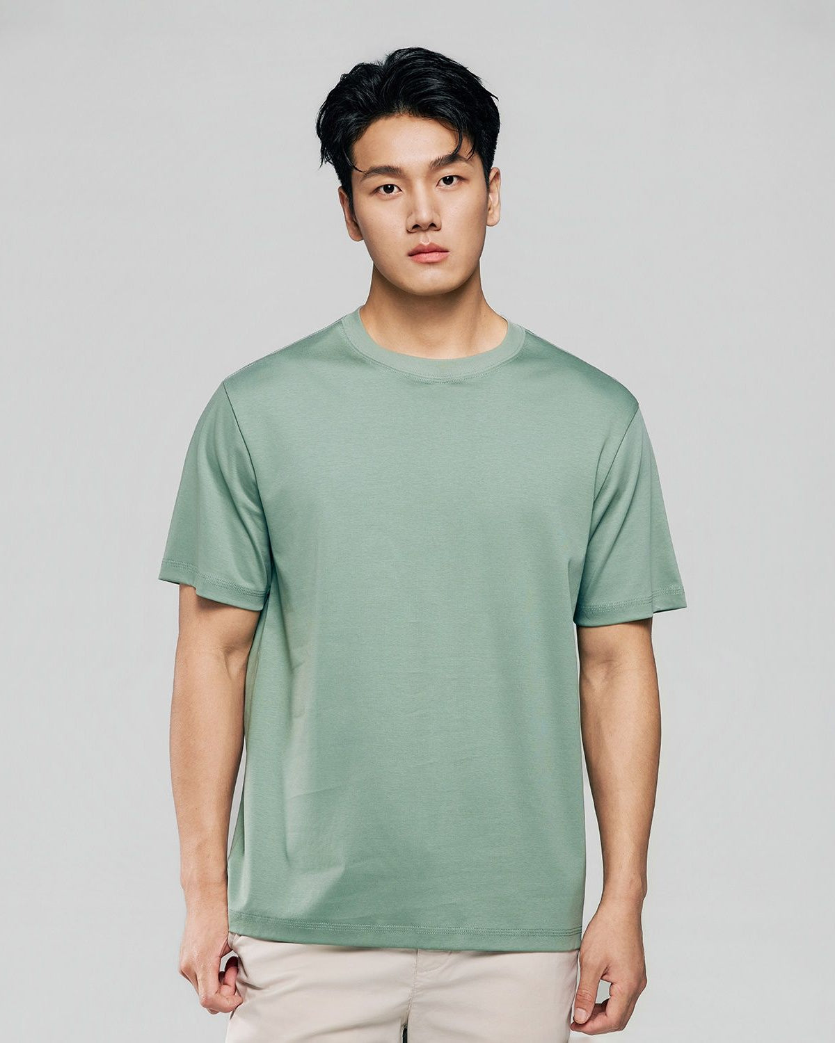 Men Regular Luxe Touch Cotton Crew Tee - Image 2