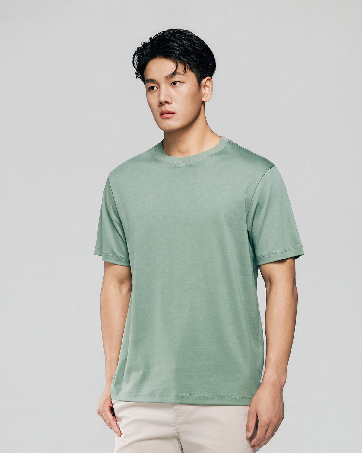 Men Regular Luxe Touch Cotton Crew Tee - Image 3