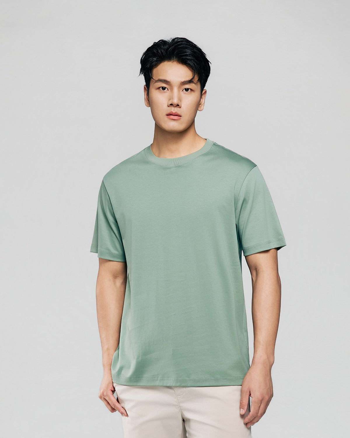 Men Regular Luxe Touch Cotton Crew Tee - Image 4