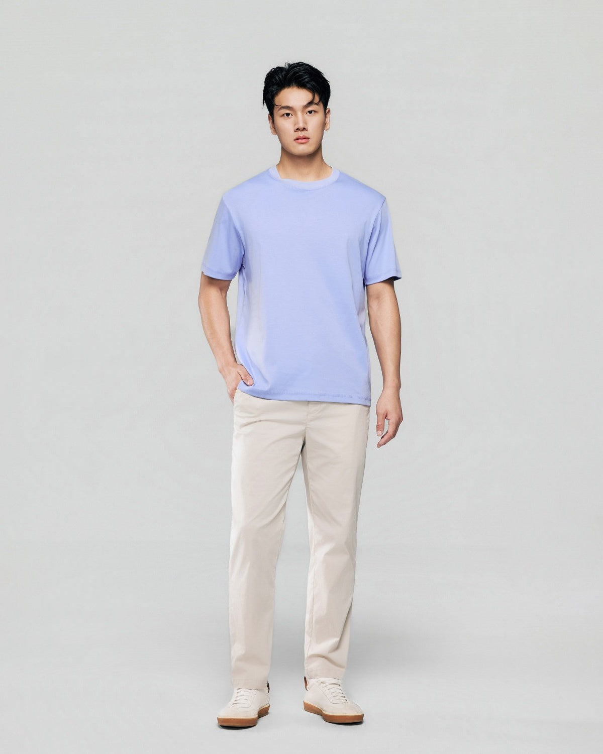 Men Regular Luxe Touch Cotton Crew Tee - Image 1