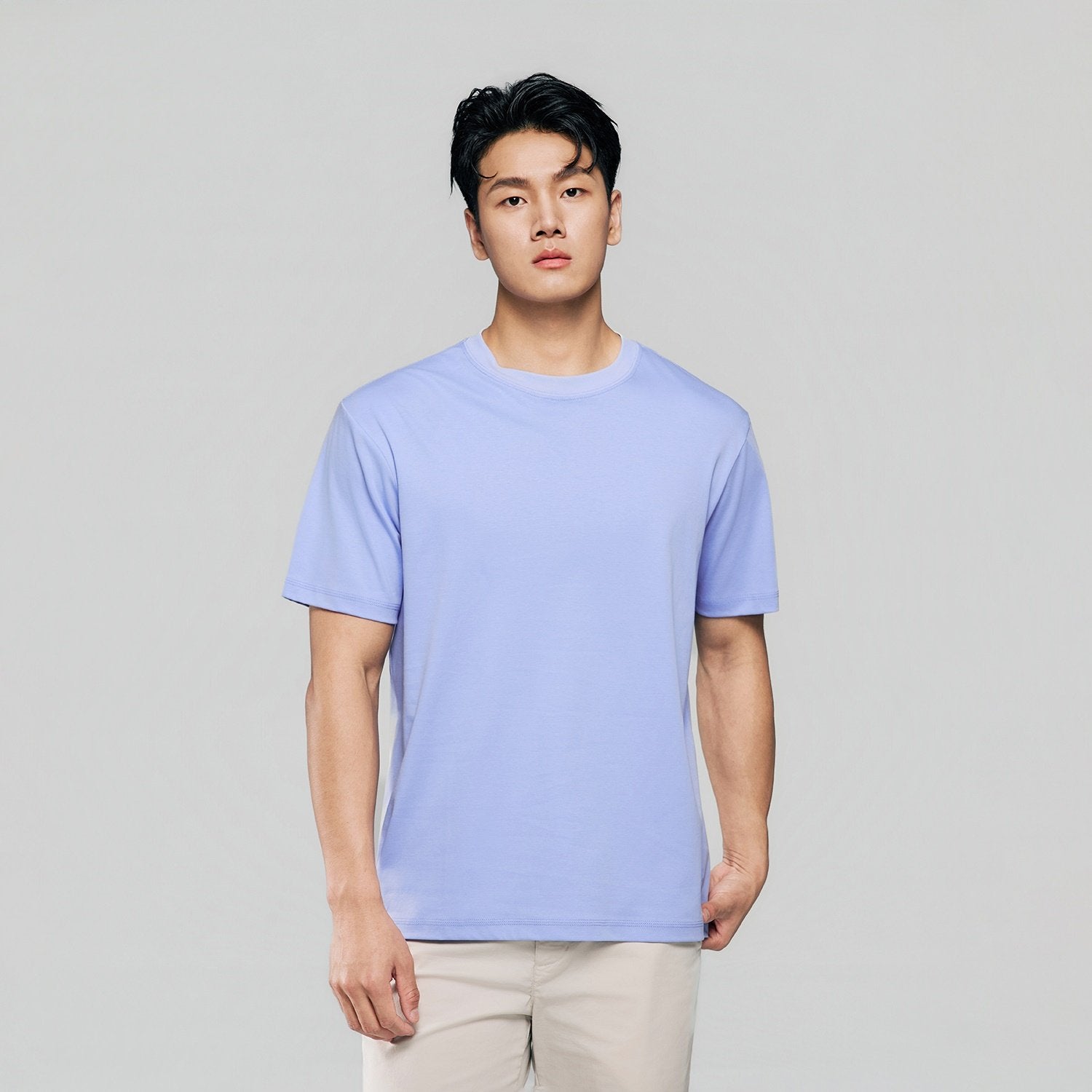Men Regular Luxe Touch Cotton Crew Tee - Image 3