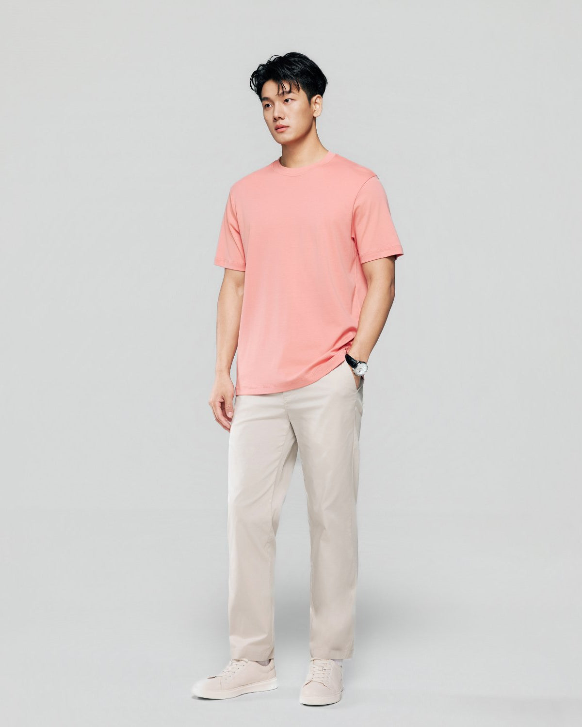 Men Regular Luxe Touch Cotton Crew Tee - Image 1