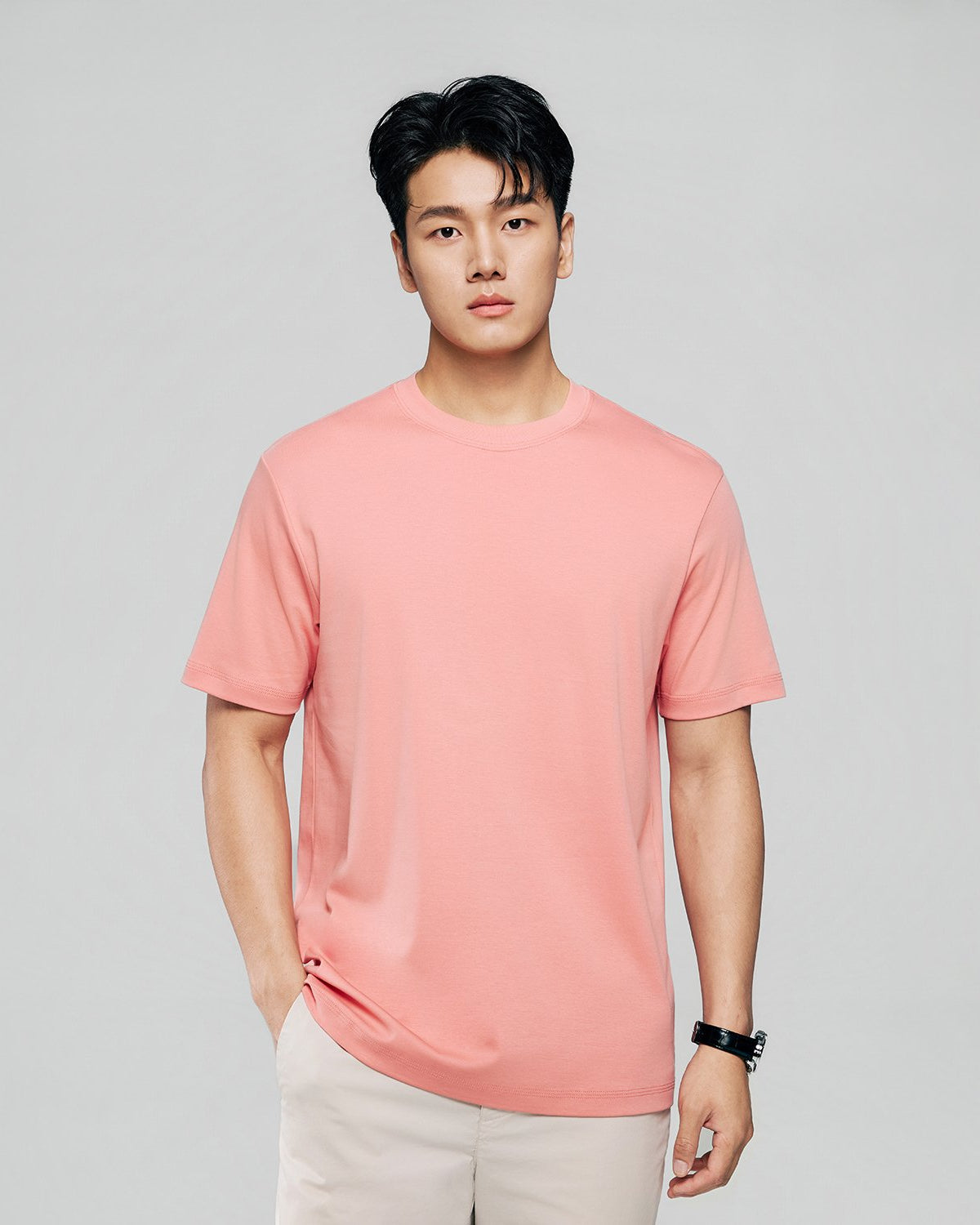 Men Regular Luxe Touch Cotton Crew Tee - Image 2