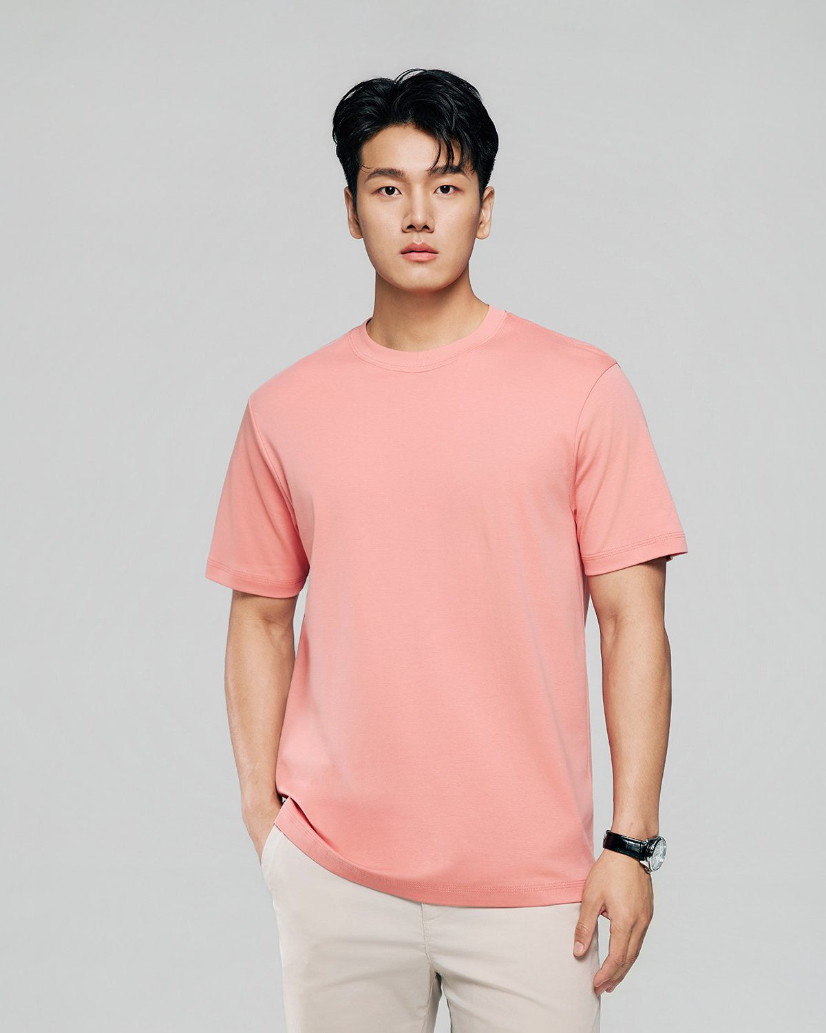 Men Regular Luxe Touch Cotton Crew Tee - Image 3