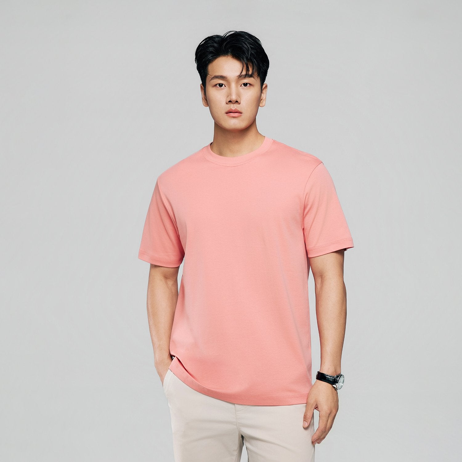 Men Regular Luxe Touch Cotton Crew Tee - Image 3